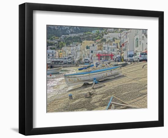 Boats in Capri Harbour Italy-Markus Bleichner-Framed Premium Giclee Print