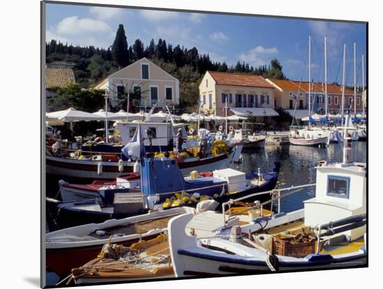Boats in Fiscardo Harbour, Cephalonia (Kefallinia), Ionian Islands, Greece-Jonathan Hodson-Mounted Photographic Print