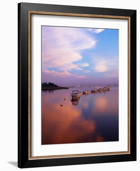 Boats in Harbor, Evening Light, Chatham, Massachusetts, USA-Walter Bibikow-Framed Photographic Print