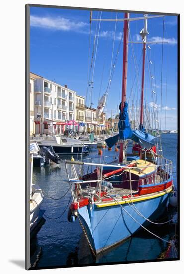Boats in Harbor, Meze, Herault, Languedoc Roussillon Region, France, Europe-Guy Thouvenin-Mounted Photographic Print