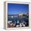 Boats in Harbour and Kyrenia Castle, Kyrenia, North Cyprus-Christopher Rennie-Framed Premier Image Canvas