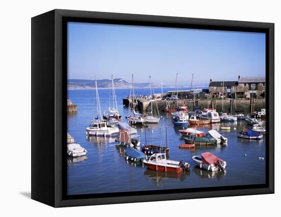 Boats in Harbour, Lyme Regis, Dorset, England, United Kingdom-J Lightfoot-Framed Premier Image Canvas