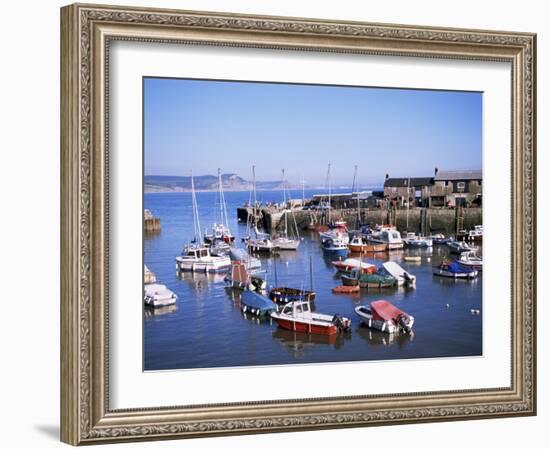 Boats in Harbour, Lyme Regis, Dorset, England, United Kingdom-J Lightfoot-Framed Photographic Print