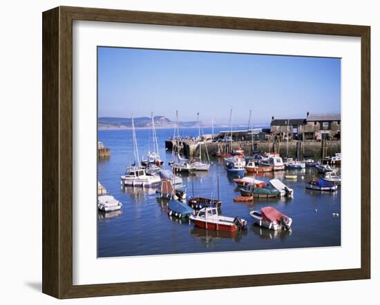 Boats in Harbour, Lyme Regis, Dorset, England, United Kingdom-J Lightfoot-Framed Photographic Print