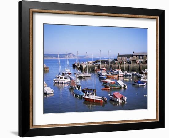 Boats in Harbour, Lyme Regis, Dorset, England, United Kingdom-J Lightfoot-Framed Photographic Print