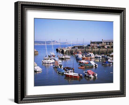 Boats in Harbour, Lyme Regis, Dorset, England, United Kingdom-J Lightfoot-Framed Photographic Print