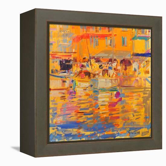 Boats in Harbour, Saint-Tropez-Peter Graham-Framed Premier Image Canvas