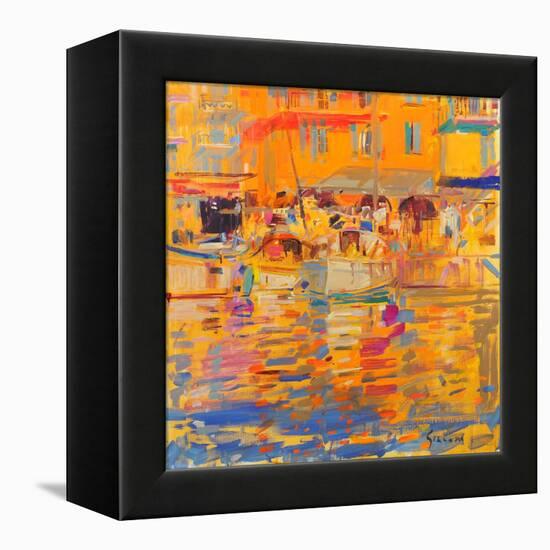 Boats in Harbour, Saint-Tropez-Peter Graham-Framed Premier Image Canvas