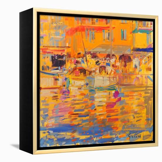 Boats in Harbour, Saint-Tropez-Peter Graham-Framed Premier Image Canvas