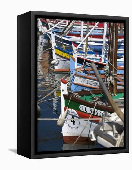 Boats in Harbour, St.Tropez, Cote d'Azur, France-Doug Pearson-Framed Premier Image Canvas