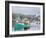 Boats in Morning Fog. Corea, Maine, Usa-Jerry & Marcy Monkman-Framed Photographic Print