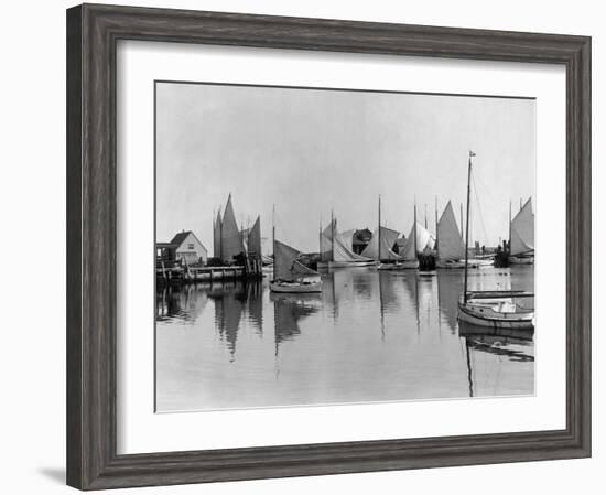 Boats in Nantucket Harbor-null-Framed Photographic Print