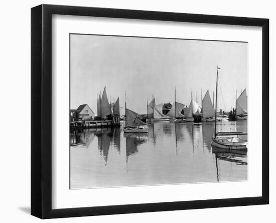 Boats in Nantucket Harbor-null-Framed Photographic Print