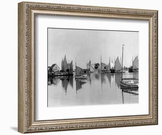 Boats in Nantucket Harbor-null-Framed Photographic Print