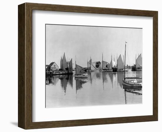 Boats in Nantucket Harbor-null-Framed Photographic Print
