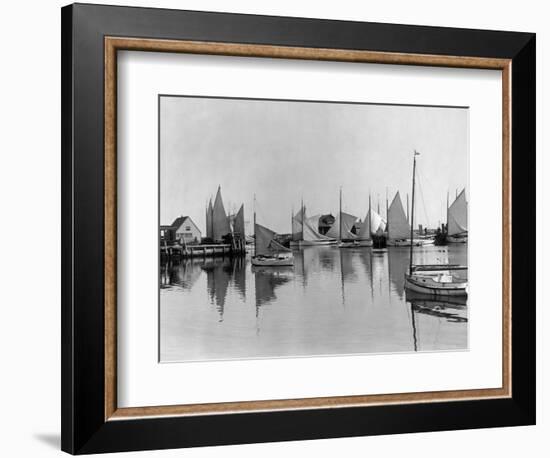 Boats in Nantucket Harbor-null-Framed Photographic Print