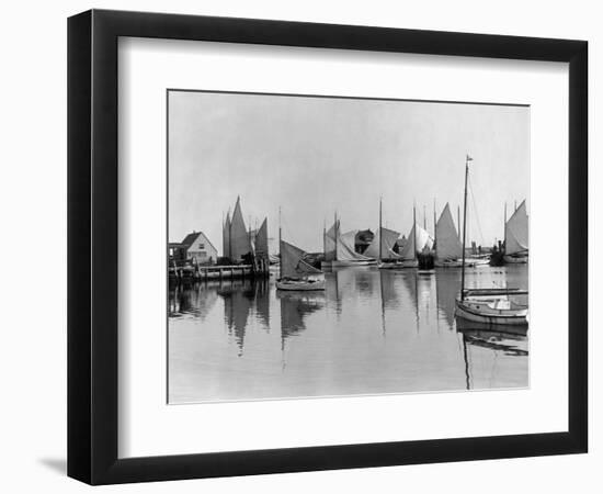 Boats in Nantucket Harbor-null-Framed Photographic Print