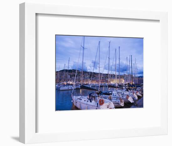 Boats in Porto Vecchio Marina, Genoa (Genova), Liguria, Italy, Europe-Christian Kober-Framed Photographic Print