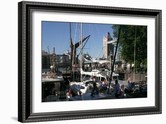 Boats in St Katherines Lock, London-Peter Thompson-Framed Photographic Print