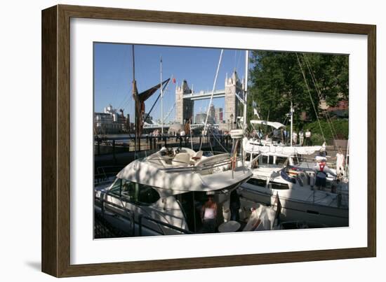 Boats in St Katherines Lock, London-Peter Thompson-Framed Photographic Print