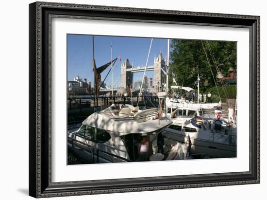 Boats in St Katherines Lock, London-Peter Thompson-Framed Photographic Print