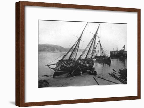 Boats in Tenby Harbour, Pembrokeshire, Wales, 1924-1926-Francis & Co Frith-Framed Giclee Print