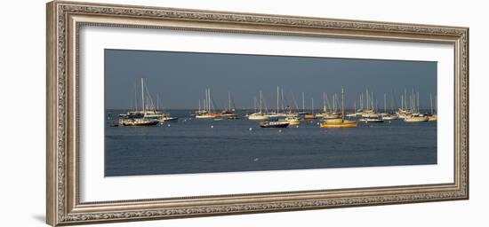 Boats in the Atlantic ocean, Rockland Harbor, Rockland, Knox County, Maine, USA-null-Framed Photographic Print