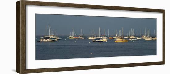 Boats in the Atlantic ocean, Rockland Harbor, Rockland, Knox County, Maine, USA-null-Framed Photographic Print