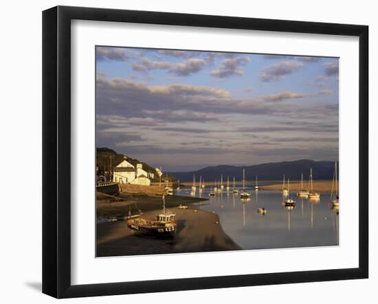 Boats in the Evening Sun at Low Tide on the Dovey Estuary, Aberdovey, Gwynedd, Wales-Pearl Bucknall-Framed Photographic Print