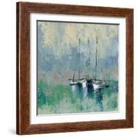 Boats in the Harbor II-Silvia Vassileva-Framed Art Print