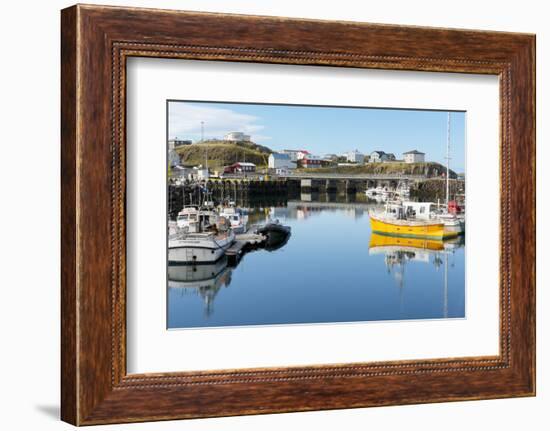 Boats in the Harbour at Stykkisholmur, Iceland, Polar Regions-Miles Ertman-Framed Photographic Print