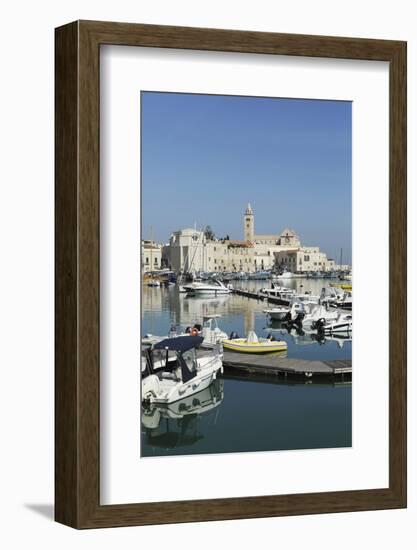 Boats in the Harbour by the Cathedral of St. Nicholas the Pilgrim (San Nicola Pellegrino) in Trani-Stuart Forster-Framed Photographic Print