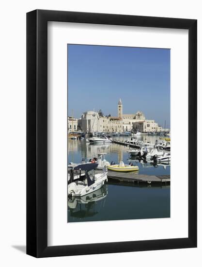 Boats in the Harbour by the Cathedral of St. Nicholas the Pilgrim (San Nicola Pellegrino) in Trani-Stuart Forster-Framed Photographic Print