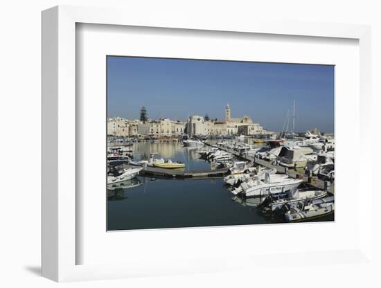 Boats in the Harbour by the Cathedral of St. Nicholas the Pilgrim (San Nicola Pellegrino) in Trani-Stuart Forster-Framed Photographic Print