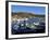 Boats in the Harbour with the Esterel Corniche Mountains in the Background, Agay, Var, Provence, Fr-Peter Richardson-Framed Photographic Print