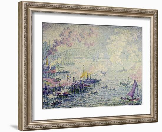 Boats in the Harbour-Paul Signac-Framed Giclee Print