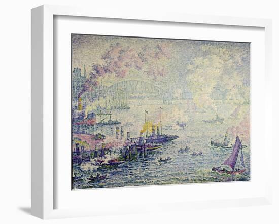 Boats in the Harbour-Paul Signac-Framed Giclee Print