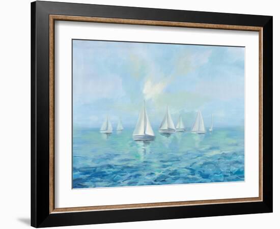 Boats in the Haze-Silvia Vassileva-Framed Art Print