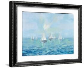 Boats in the Haze-Silvia Vassileva-Framed Art Print