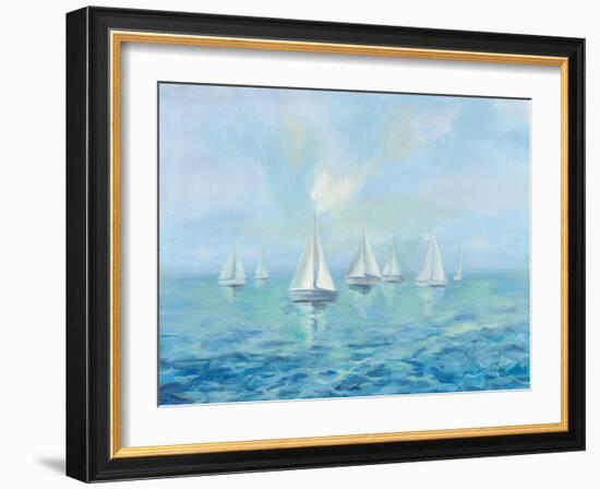 Boats in the Haze-Silvia Vassileva-Framed Art Print