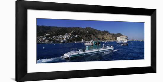 Boats in the Ocean, Santa Catalina Island, California, USA-null-Framed Photographic Print