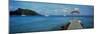 Boats in the Pacific Ocean, Tahiti, French Polynesia-null-Mounted Photographic Print