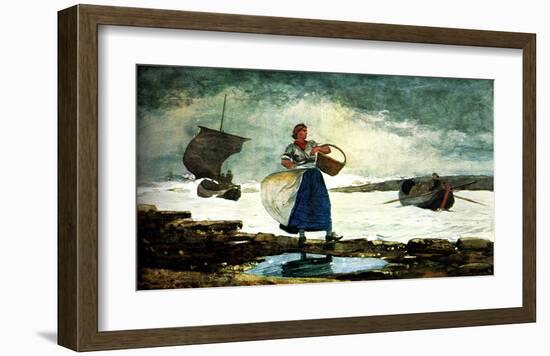 Boats Inside the Bar-Winslow Homer-Framed Giclee Print