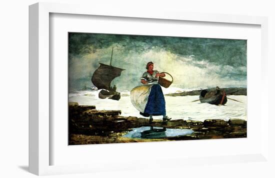 Boats Inside the Bar-Winslow Homer-Framed Giclee Print