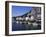Boats Line the Waterfront on the River Meuse in the Old Town of Dinant in the Ardennes, Belgium-Hans Peter Merten-Framed Photographic Print