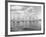 Boats Lined up for a Race on Lake Washington-Ray Krantz-Framed Photographic Print