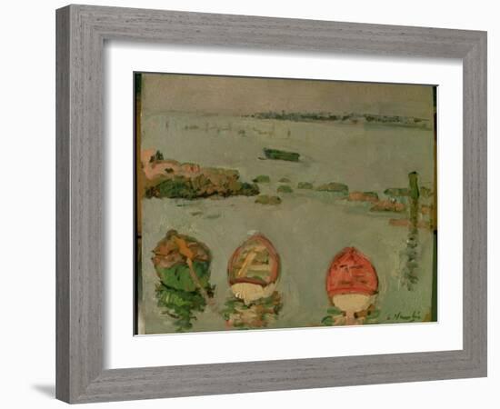 Boats, Lower Largo, Fife-George Leslie Hunter-Framed Giclee Print