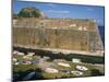 Boats Moored Below the Old Fort, Corfu, Ionian Islands, Greek Islands, Greece, Europe-Ken Gillham-Mounted Photographic Print