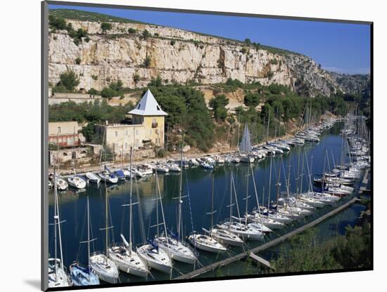 Boats Moored in Harbour, Port Miou, Calanques De Cassis, Bouches Du Rhone, France-Morandi Bruno-Mounted Photographic Print