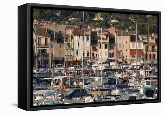 Boats Moored in the Harbour of the Historic Town of Cassis, Cote D'Azur, Provence, France, Europe-Martin Child-Framed Premier Image Canvas